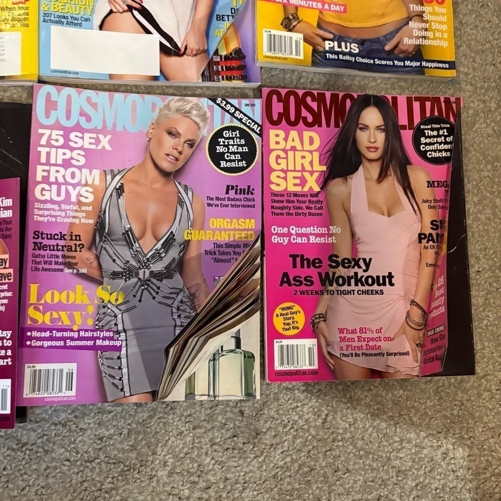 Cosmopolitan Magazine Collection Vintage Megan Fox Cameron Diaz Miley Cyrus Pink